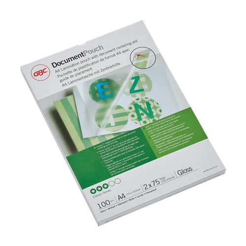 GBC 100 Laminierfolien glänzend für A4 75 micron