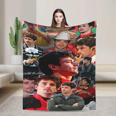 Shop Station Charles Leclerc Fleece Throw Blanket Ultra Soft Charles Leclerc Blanket For Sofa, Bed & Travel b 40.16 50.00 Inches