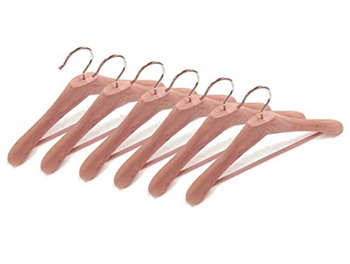 Cedar Elements 6er-Pack breite Kleiderbügel für Business-Anzüge