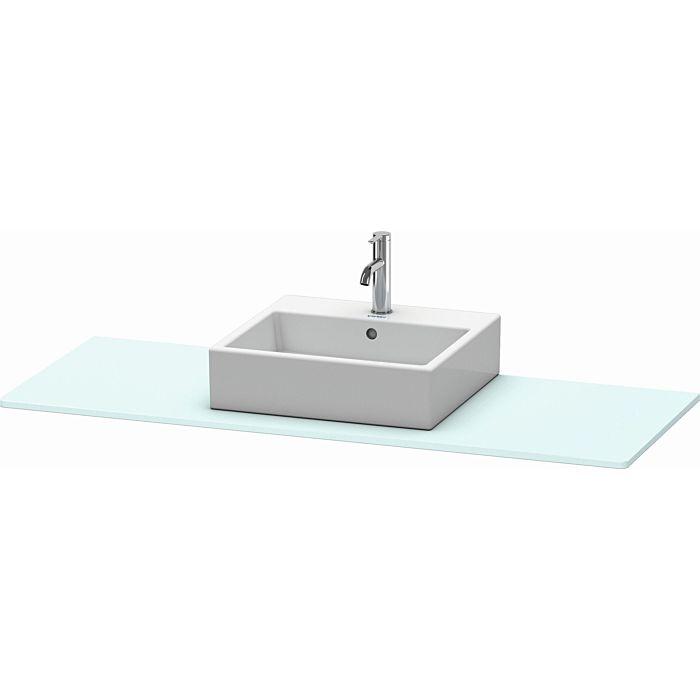 Duravit XSquare Konsole XS060GM0909 140x55cm, mit 1 Ausschnitt, mittig, Lichtblau matt