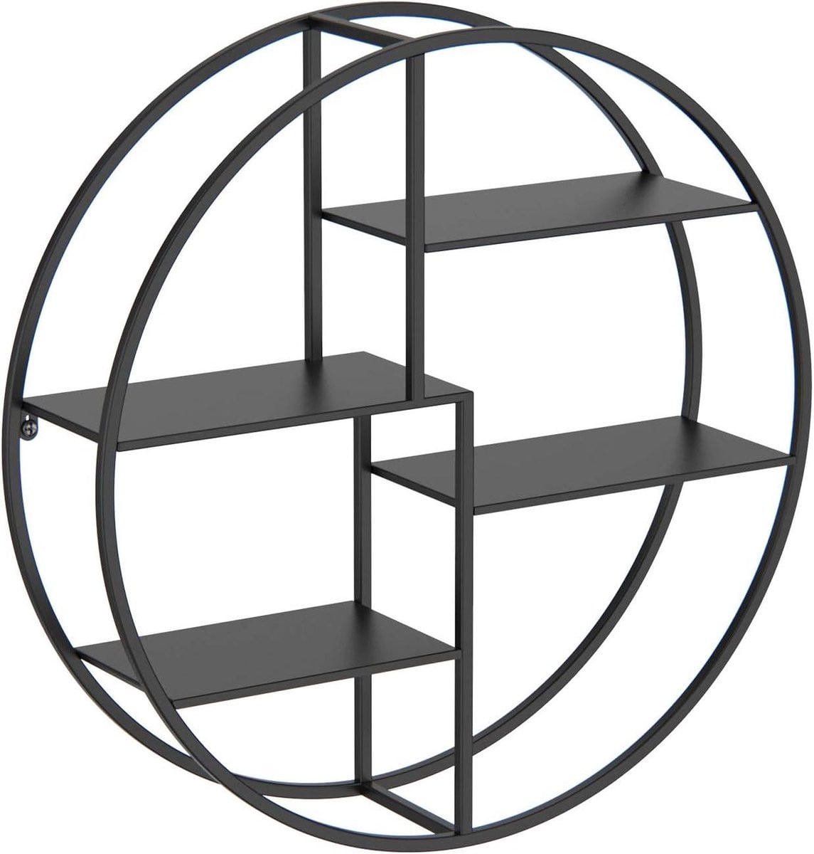 Wandrek Rond Wandrek Metaal Zwart 60 x 60 cm