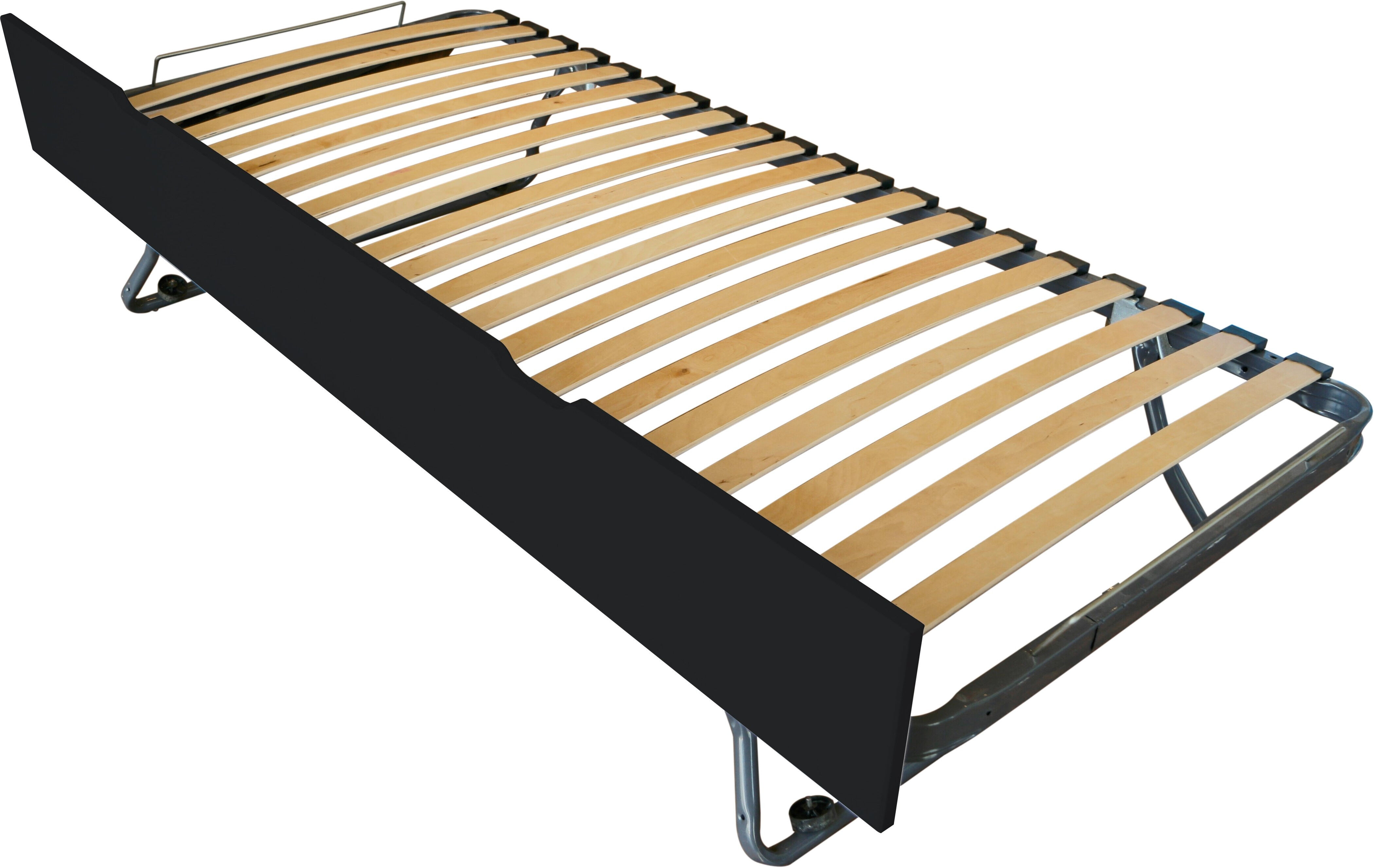 ABC MEUBLES Schubladenbett 90x190 aus massiver Kiefer - Schwarz