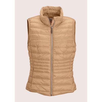 Kurzweste MADELEINE "Steppweste Verkürzte Steppweste für Damen", Damen, Gr. 40, beige, Obermaterial: 100% Polyamid PA., Modern, Westen, Steppweste