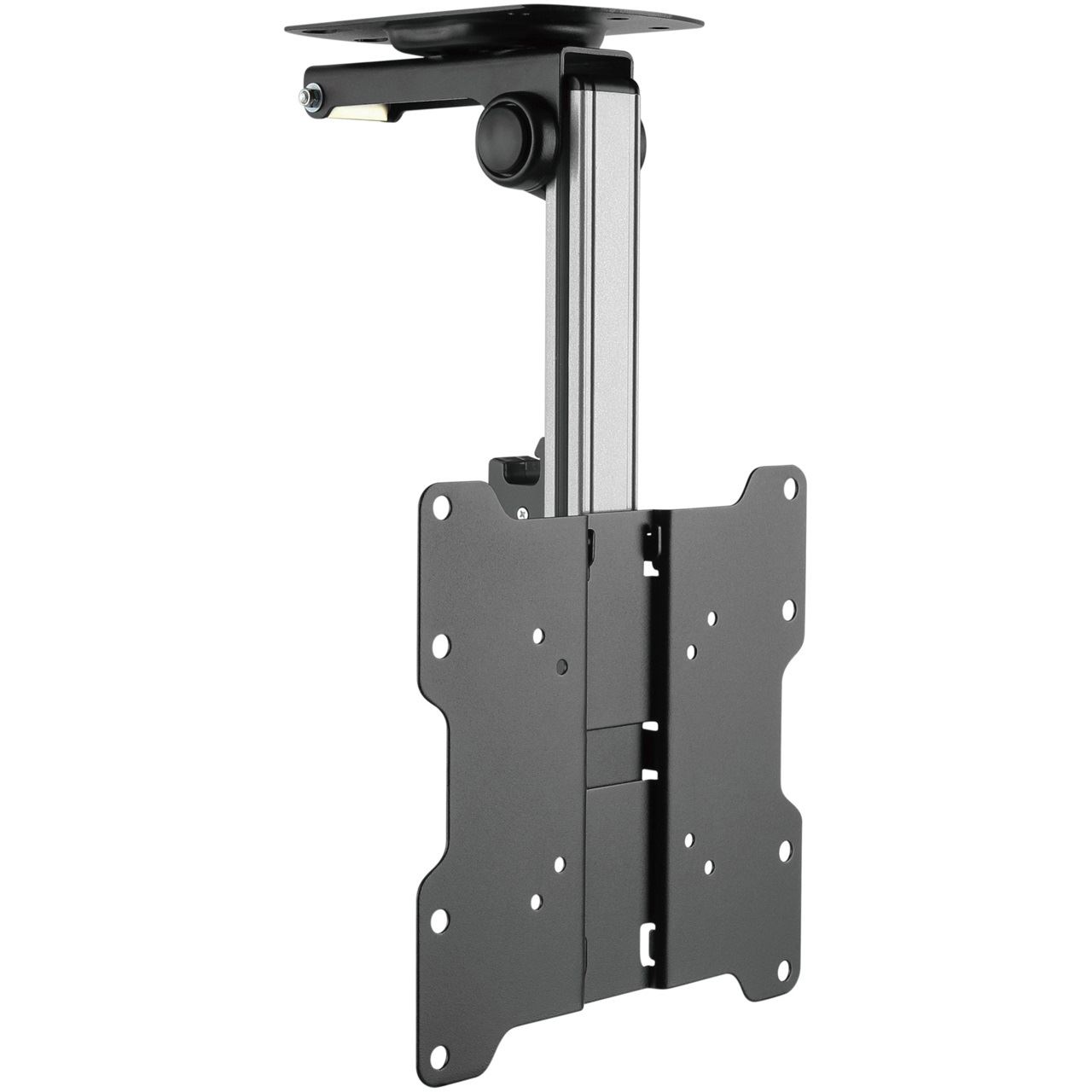 Techly Deckenhalterung fuer LCD TV 17 - 23 Zoll Falt-und Einziehbar VESA 200x200 Traglast bis 20Kg, schwarz/silber