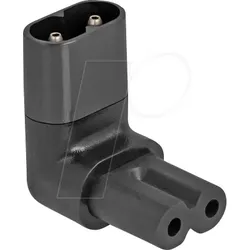DELOCK 80470 - Netzadapter IEC 60320 - C8 auf C7, Stecker / Buchse, 2,5 A, 90°
