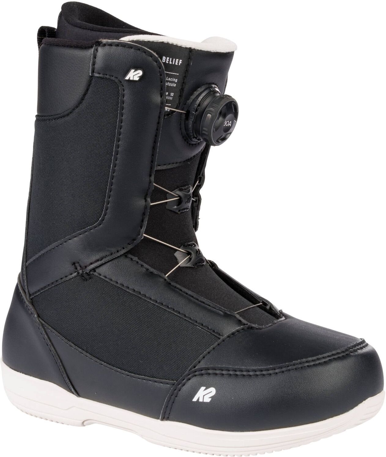 K2 Snowboard - Boots de snowboard all-mountain - Belief Black pour Femme - Taille 37 - Noir