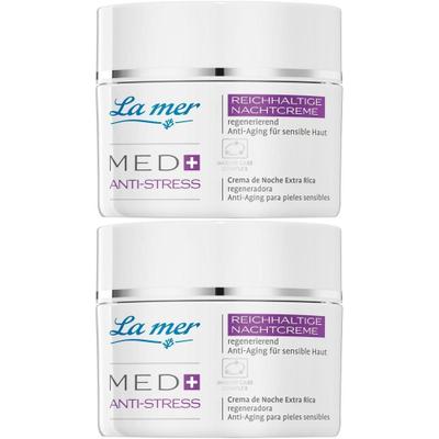 LA MER Med+ Anti-Stress reichhalt.Nachtcre.o.Parf. 2x 2x50 ml Nachtcreme