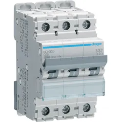 Hager NDN325 Leitungsschutzschalter 3 polig 10kA/15kA D-25A 3M