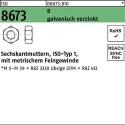 Sechskantmutter ISO 8673 M30x 2 8 galv.verz. 25 Stück