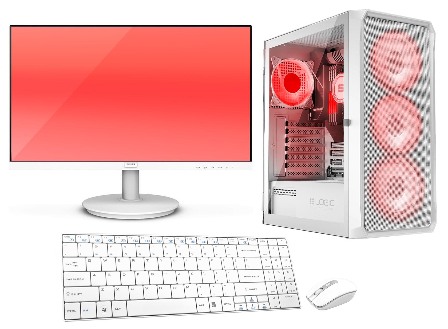 VIST Gaming PC Komplett Set R5 5600GT 16GB VEGA SSD 1TB WIFI Win11 24"
