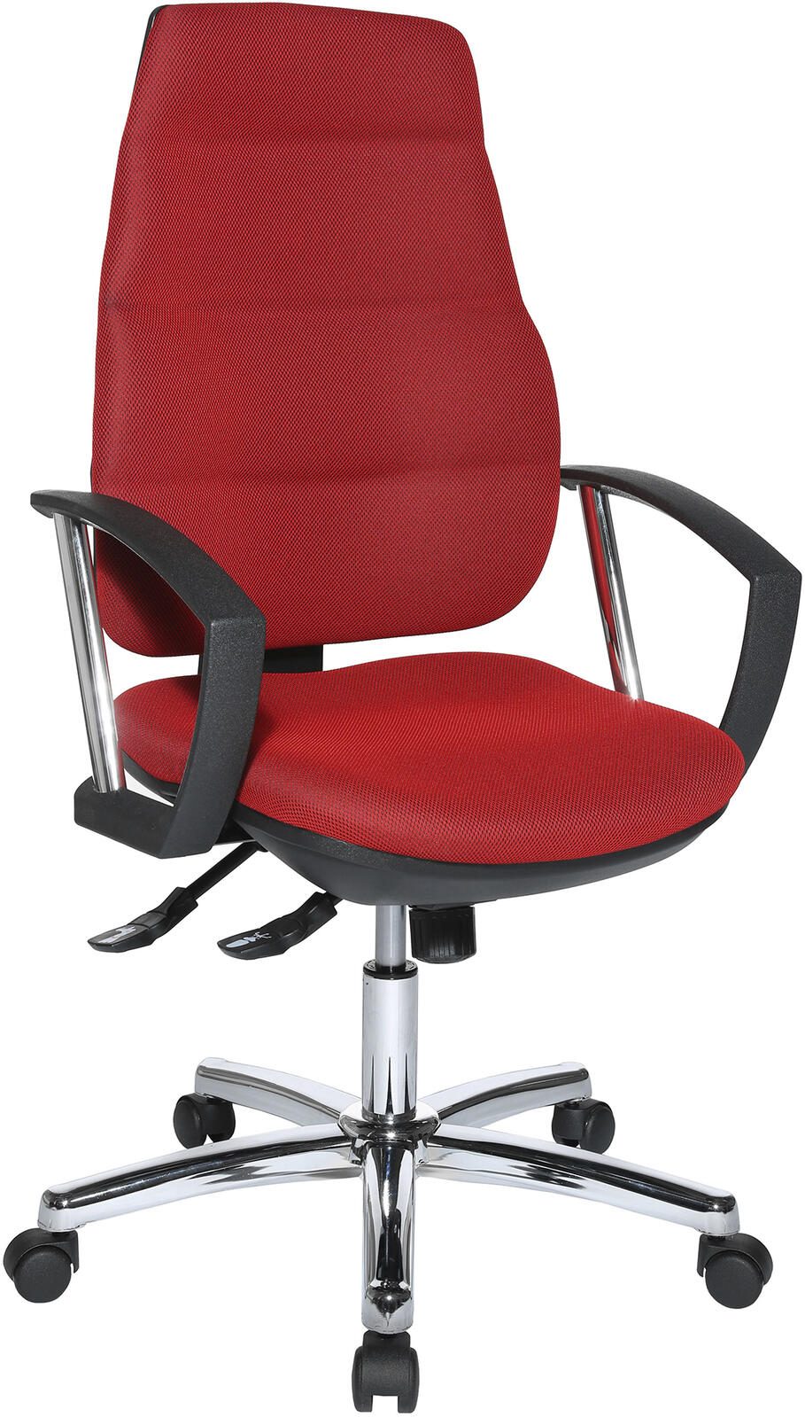 neutral Bürostuhl Unni SY Deluxe rot, Gestell chrom UNNI SY DEL BC1