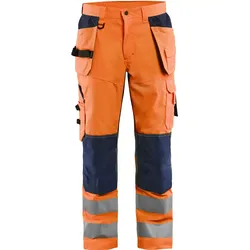 Warnschutz Handwerkerhose mit Ventilation "1565" - C64 - orange/marine