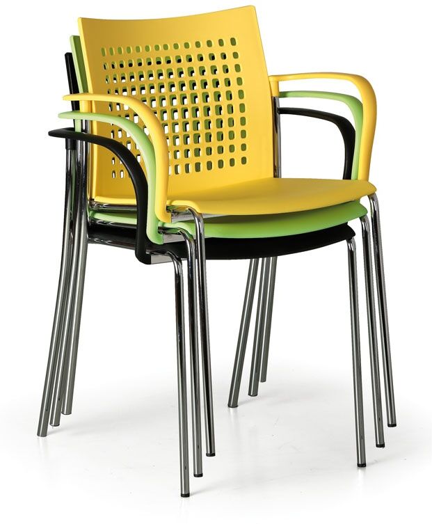 B2B Partner Esszimmerstuhl aus Kunststoff COFFEE BREAK, schwarz
