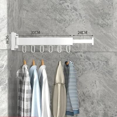 HomeDecorAndMore LLC Folding Clothes Hanger White Three Poles