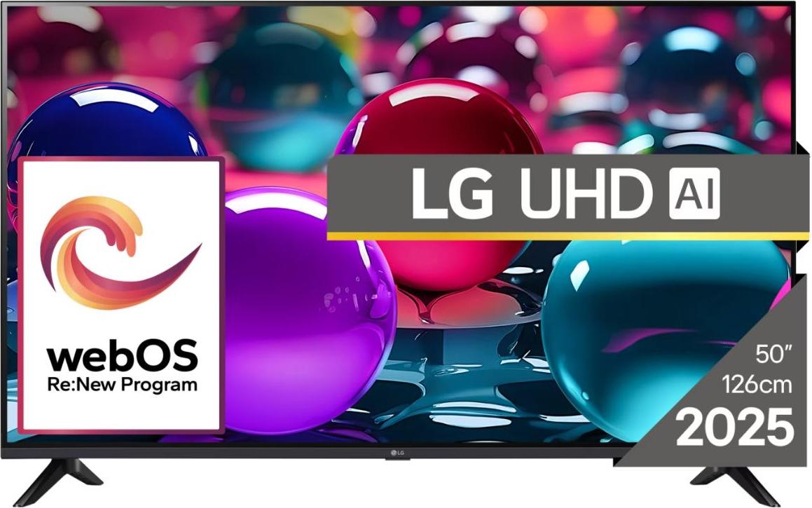 LG 50UA73003LA, 127 cm (50"), 3840 x 2160 Pixel, 4K Ultra HD, DVB-C, DVB-S, DVB-S2, DVB-T, DVB-T2, Schwarz