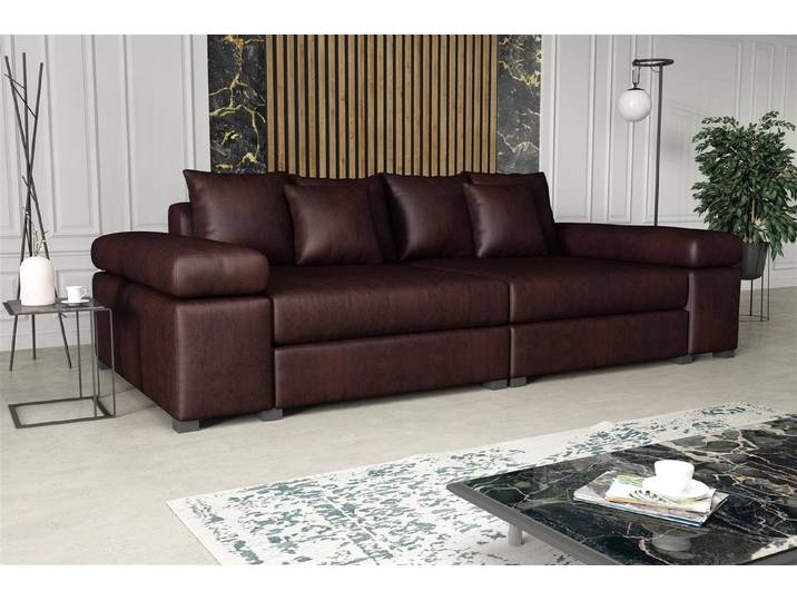 Fun Möbel Big-Sofa Big Sofa Couchgarnitur PORTER Megasofa in Stoff o. Kunstleder, inkl. Zierkissen