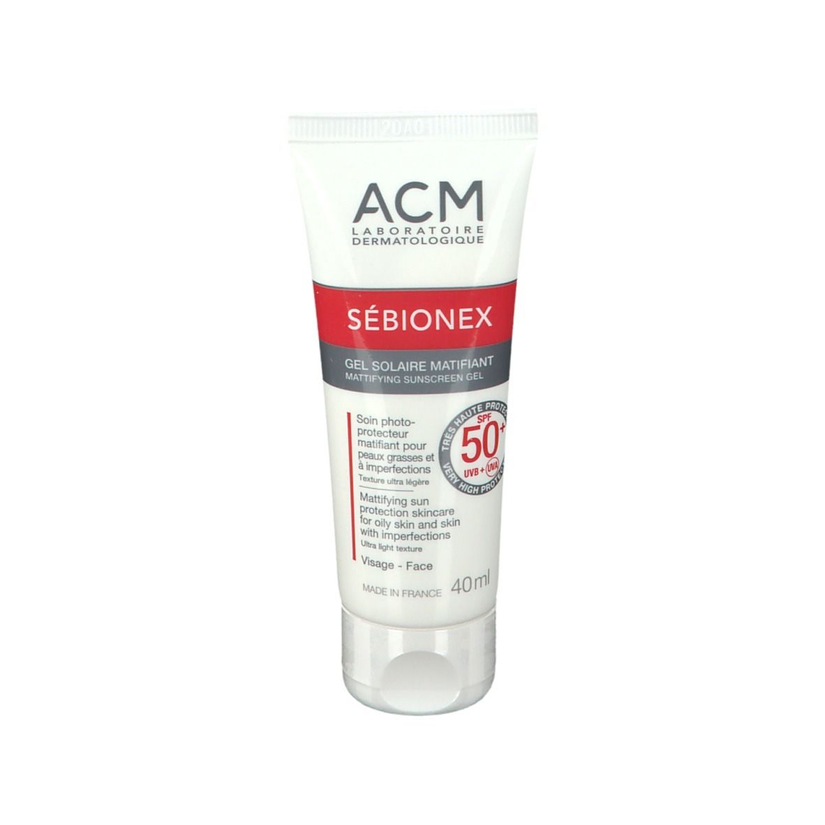 Sebionex GEL Ecran Solaire Matifiant SPF 50+ - Gel solaire matifiant très haute protection 40 ml Sonnenschutzgel