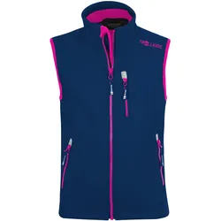 Trollkids Kinder Trollfjord Softshellweste - 116 - navy/magenta