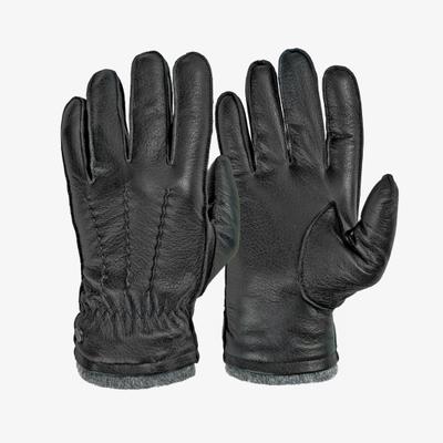 Lederhandschuhe PEARLWOOD "SHELBY", Herren, Gr. 10, schwarz, Ziegenleder, Handschuhe