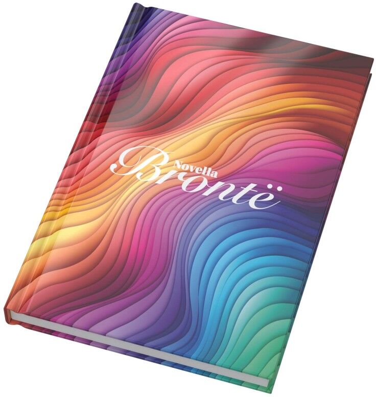 Carnet A5 personnalisable à couverture brillante Novella Brontë blanc