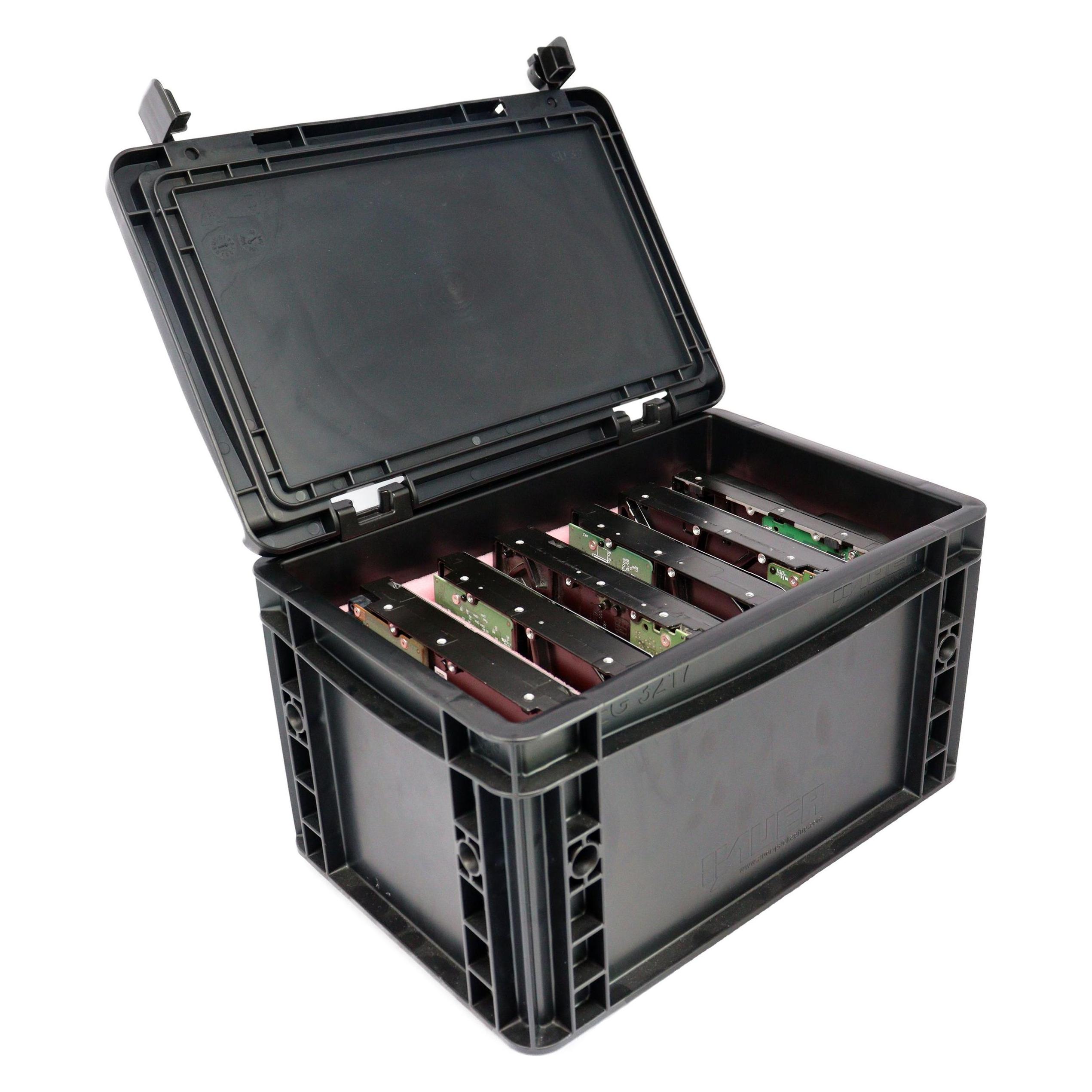 Feldherr EB77SET - ESD Schaumstoff-Set + Euro Box mit 6 Fächer für 3,5 Zoll Festplatten (Kunststoff, Schaumstoff) (EB77SET)
