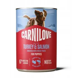 Carnilove Dog Paté 12 x 400g-Dose Hundenassfutter Pute & Lachs 12 x 400g