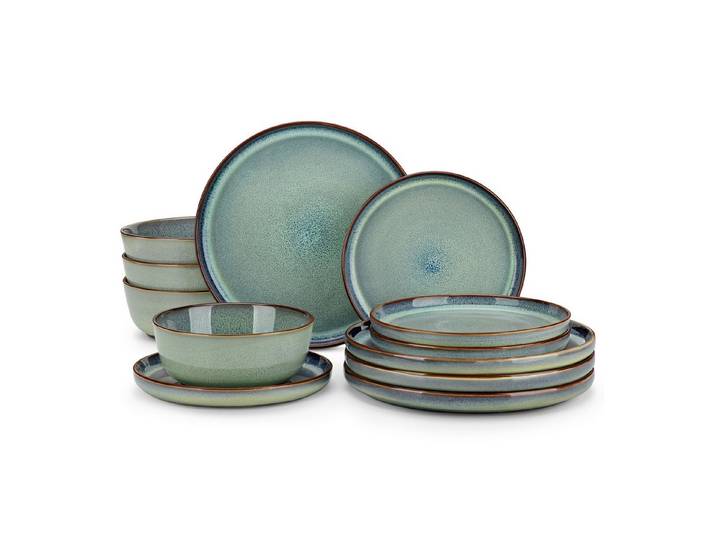 vancasso Geschirr-Set Tafelservice für 4/6 Personen, Steingut Geschirrset (12-tlg), 4 Personen, Steingut