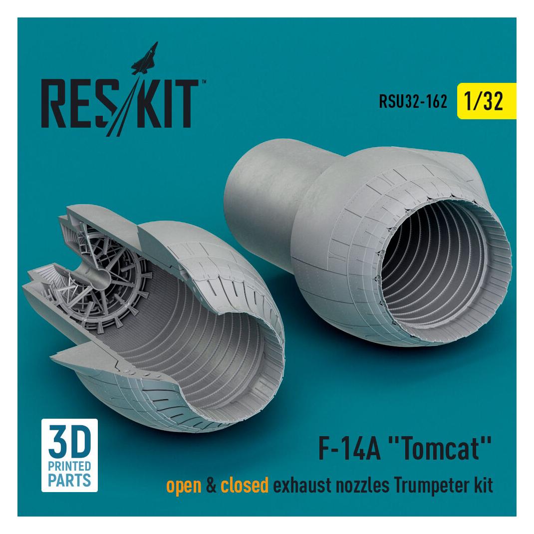 ResKit F-14A Tomcat open & closed exhaust nozzles Trumpeter kit (3D Printed) (RSU32-0162)