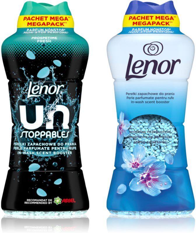 Lenor Unstoppables Fresh & Spring Awakening laundry scented beads economy pack