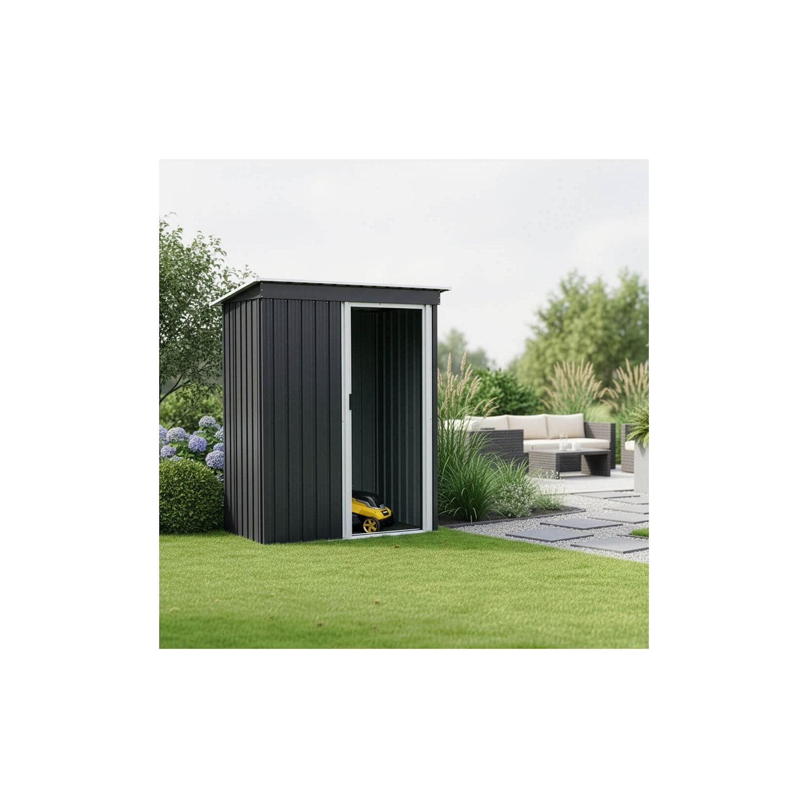 HOME DELUXE Geräteschuppen aus verzinktem Stahl BOHIO XS - 163 x 182 cm