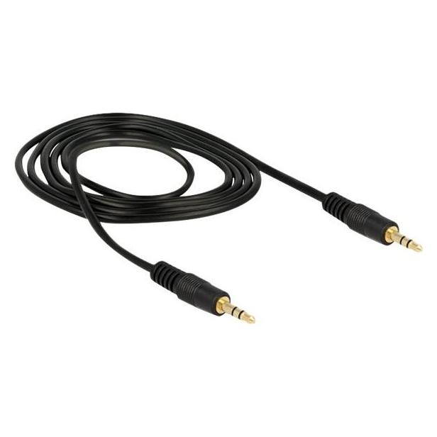 Delock Klinkenkabel 3 Pin Stecker > Stecker (1 m, AUX Kabel) (83744)
