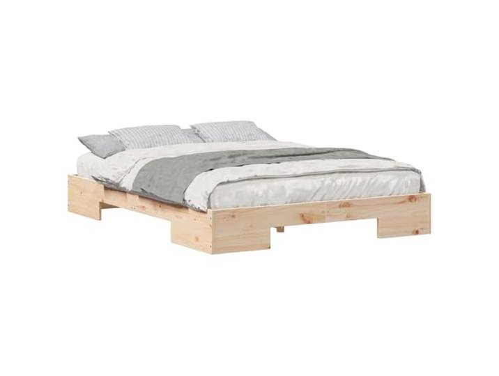 PUGYNBK Bodenbett braun 140 x 200 cm Robuste Struktur, Innennutzung, einfache Montage, rechteckiges Design, glatte Oberfläche