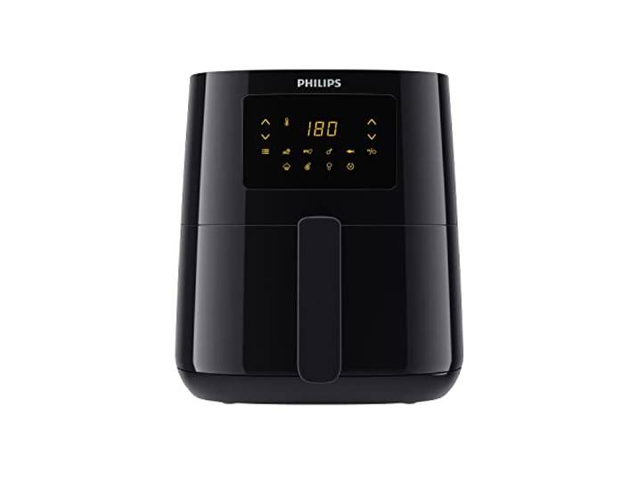 Philips Airfryer Serie 3000 Heißluftfritteuse L, Schwarz, 4,1 L 90% weniger Fett, 0,8Kg, Rapid Air Technologie, 13-in-1, Digital, Rezepte-App (HD9252/90)