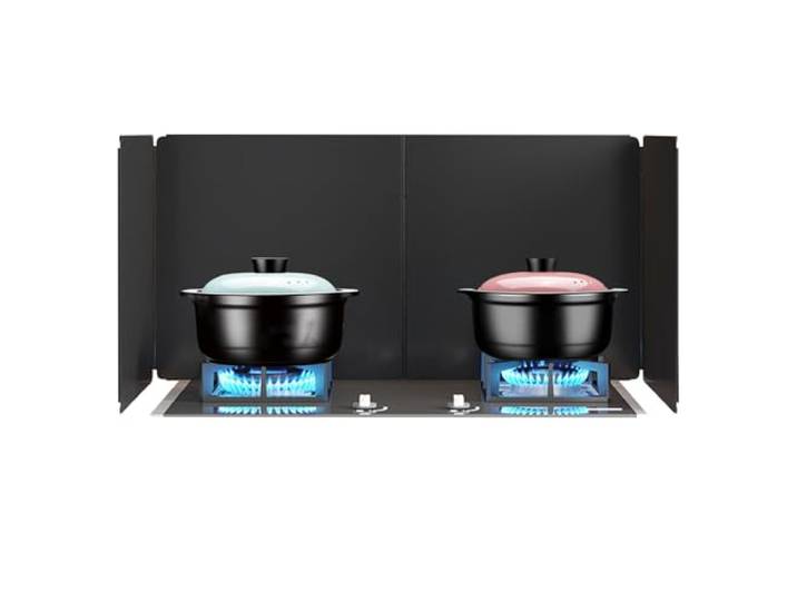 Faltbarer Ölspritzschutz aus Kohlenstoffstahl Schwarz in mehreren Größen for Kochen auf dem Herd(60x45x90cm)