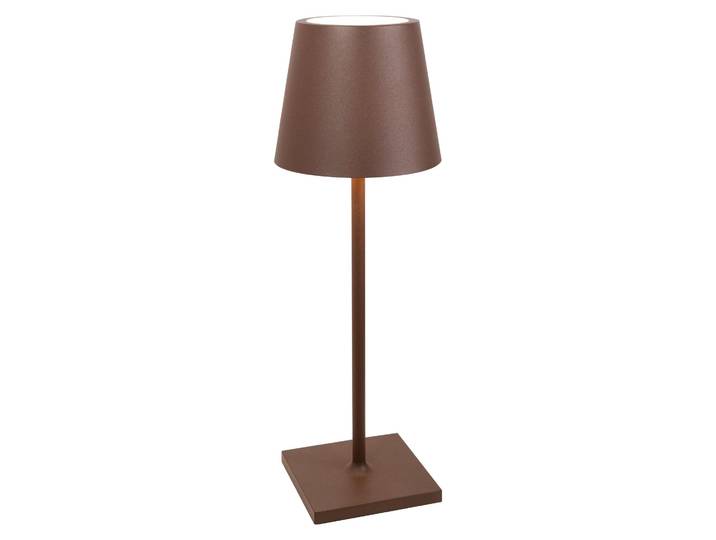 Poldina L Desk Corten LED-Tischleuchte, wiederaufladbar und dimmbar mit einer Akkulaufzeit von bis zu 12 Stunden