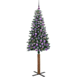 vidaXL, Weihnachtsbaum, Fenja (mit 120 lilafarbenen Bällen) (180 cm)