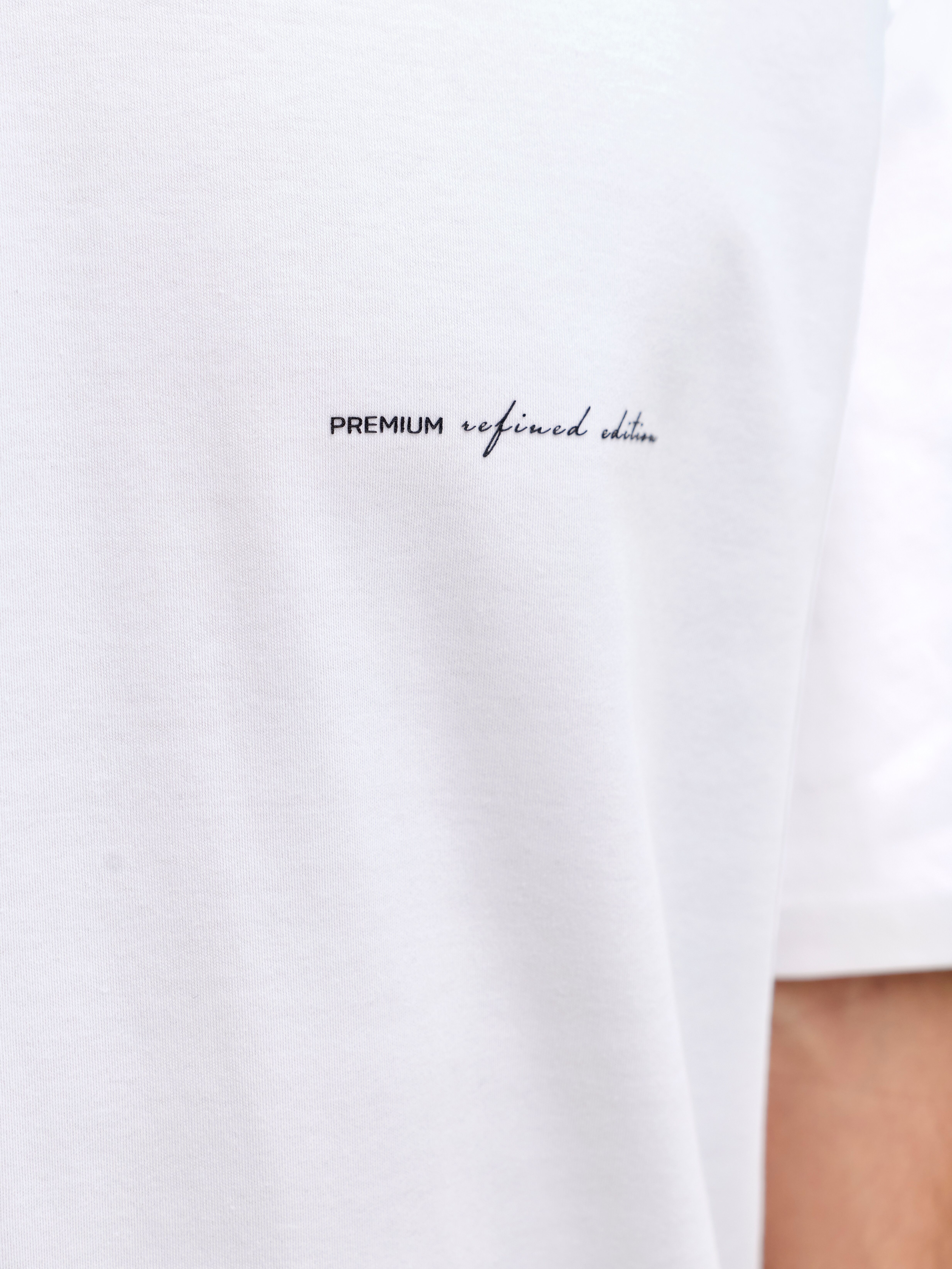 Jack & Jones "JPRBLAOWEN SS BRANDING TEE SN" Baumwollmischung, relaxed fit hellweiß M