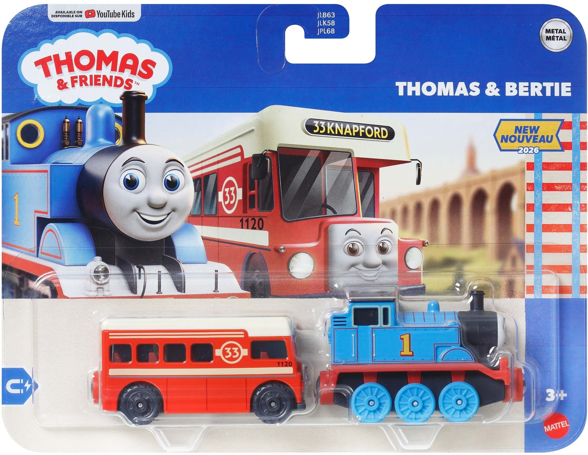 Mattel Thomas & Friends Deluxe Metal Engines Thomas & Bert 2-Pack - Die-Cast Metal Body - Ages 3 and Up