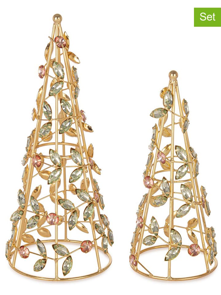 Bizzotto 2er-Set. Dekofiguren in Gold - onesize
