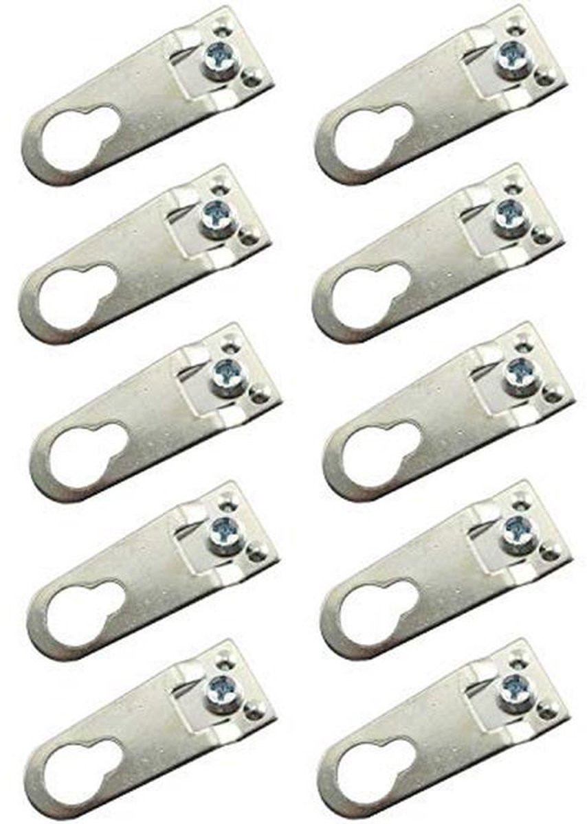 10 stuks Aluminium Haakframe Achterpaneel Beugel voor Foto's en Wanddecoratie 40x15mm