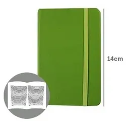 SMARTD Notizbuch 14x9cm Semi Leder Grün 116 Flh Agenda