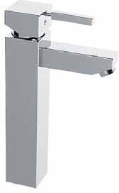 KAJA-Aquadrat Einhebel-Waschtischbatterie, erhöhter Auslauf 210mm, Zugst .-Ablaufgarnitur , chrom 58040-C