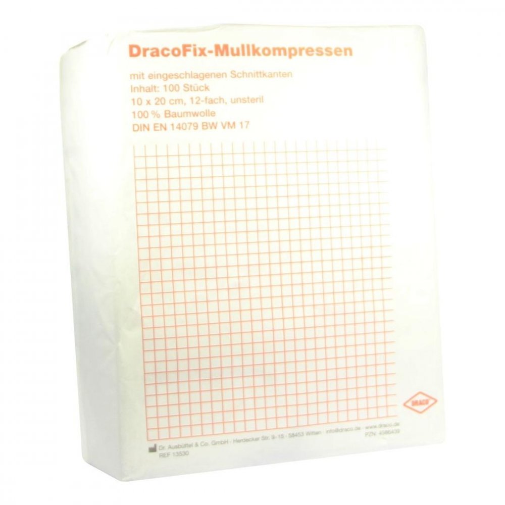 Dr. Ausbüttel GmbH & Co. KG Dracofix Op-kompressen 10x20 cm unsteril 12fach 04586439