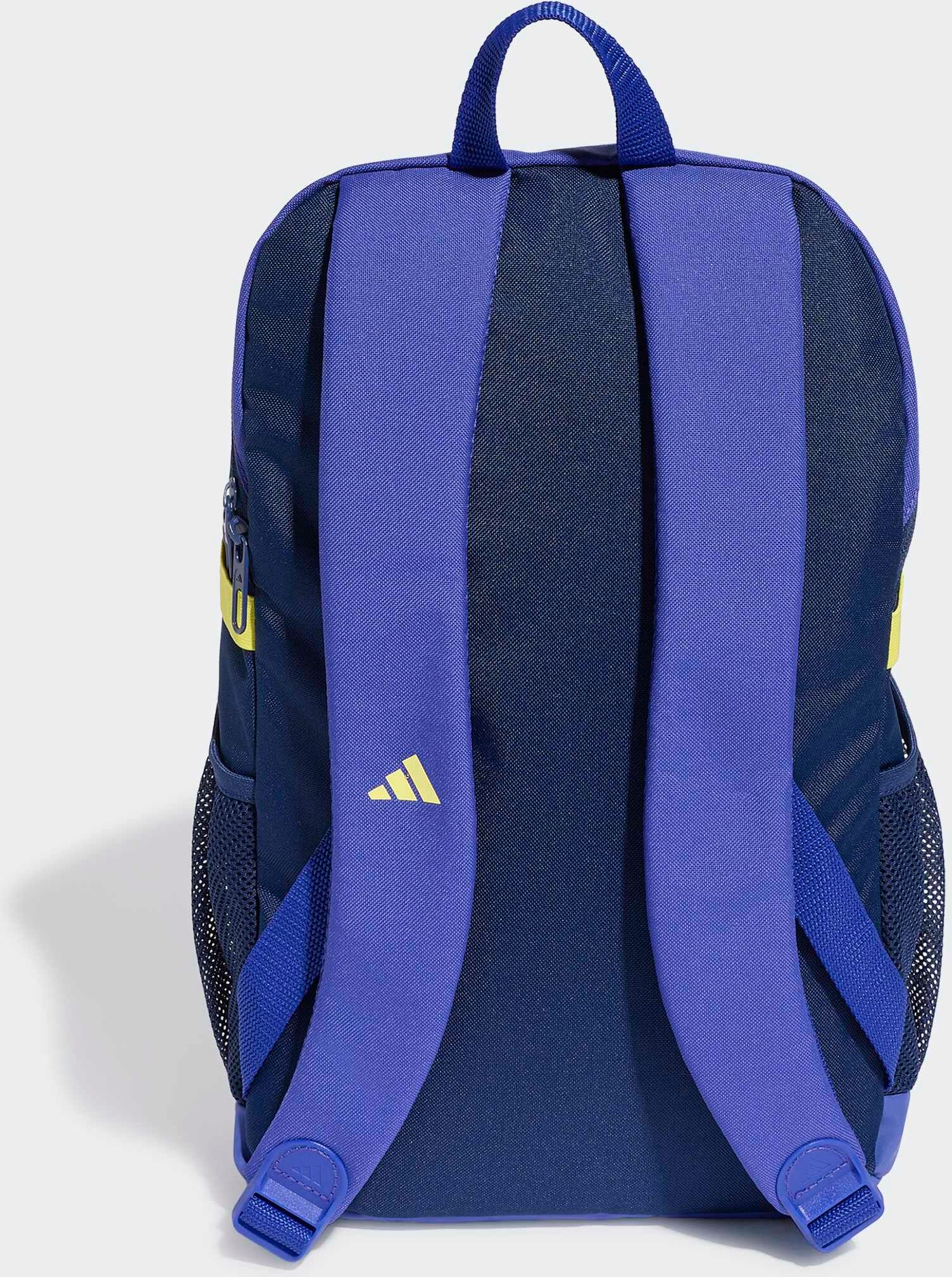 Rucksack ADIDAS PERFORMANCE "APWR BP YOUTH", bunt (pure lila, dunkelblau, pure lemon), Rucksäcke, Kinder, Obermaterial: 100% Polyester, Rucksack, für Kinder, mit Fronttasche, aus Polyester pure lila, dunkelblau, pure lemon Einheitsgröße