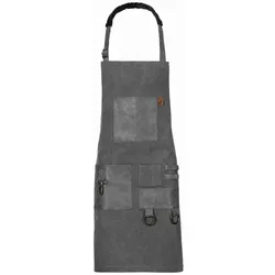 Latzschürze Canvas vier Taschen Fb. graphit : graphit : 100% Baumwolle 16oz.