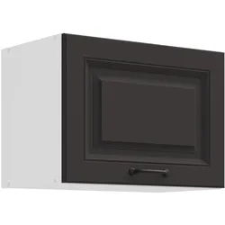 Aufsatzschrank Hochschrank 50 cm STILO Grau Küchenzeile Küchenblock Küche