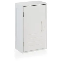Relaxdays Weißer Hängeschrank Bad Weiß,Creme