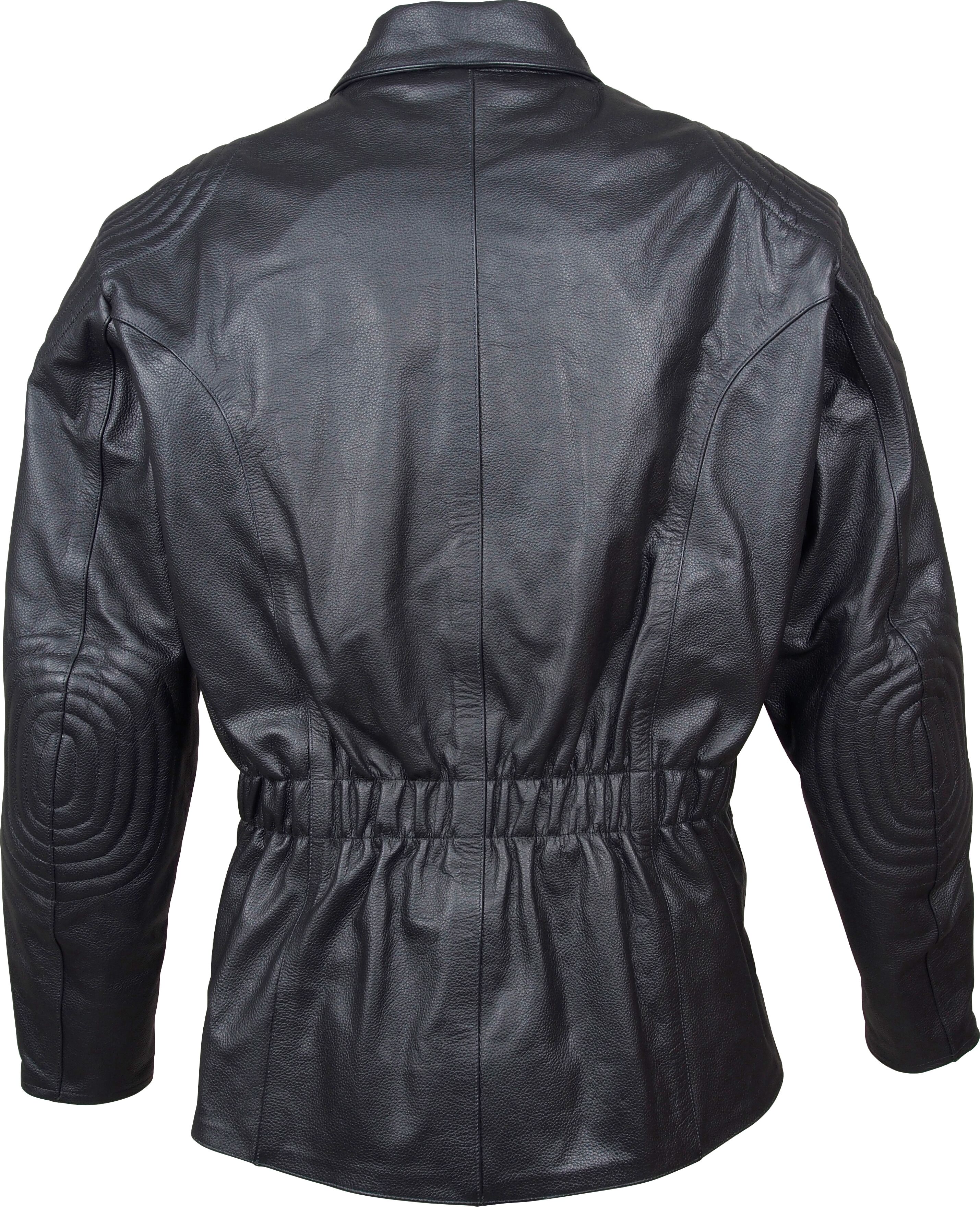 Motorradjacke ROLEFF "RO 222 S" Gr. 5XL, schwarz, Jacken, 5XL, Obermaterial: 100% Büffelleder. Innenfutter: 100% Polyester, Motorradjacke