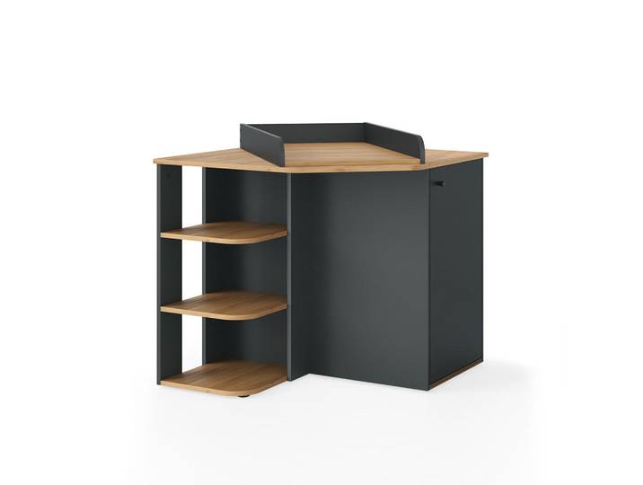 Vicco Wickelkommode Kristian Anthrazit/Artisan 85 x 77.3 cm mit Wickelaufsatz, Anthrazit, Eiche Artisan, Holzwerkstoff, 6 Fächer, Rechteckig, 85x77.3x85 cm, Baby- und Kindermöbel, Babyzimmer, Wickelkommode & Zubehör, Wickelkommoden