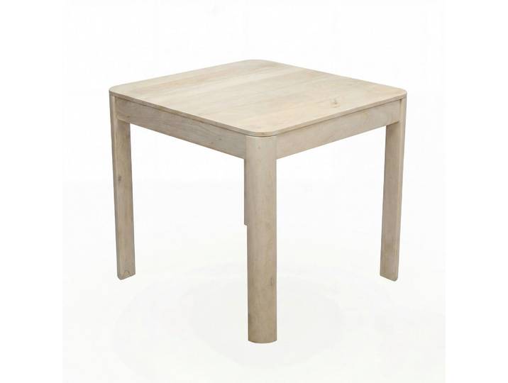 Livetastic Esstisch, Weiss, Holz, Mangoholz, massiv, quadratisch, eckig, 80x76x80 cm, Esszimmer, Esstische, Holztisch, Massivholztische
